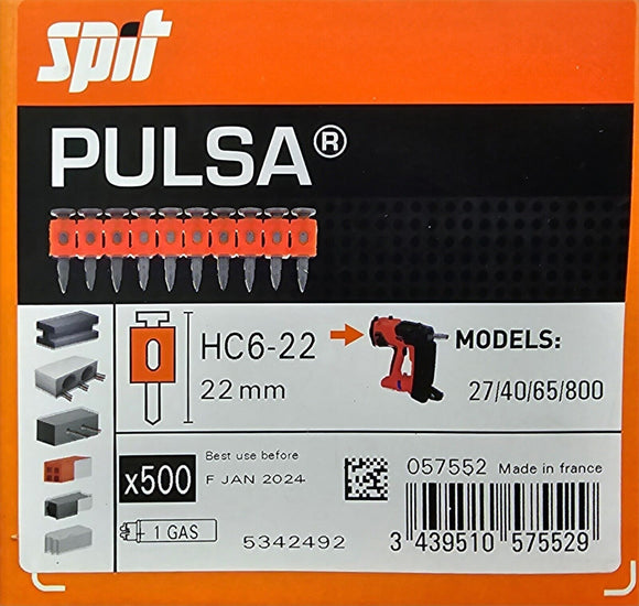 SPIT 057552 HC6 22 Pins Pulsa 800 Box of 500