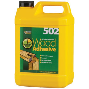 Everbuild 502 All purpose Weatherproof Wood Glue 5LT