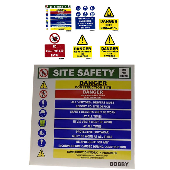 Bobby Site Safety Signs (6 pack)